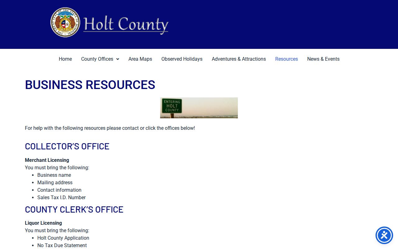 Holt County court docket resource directory